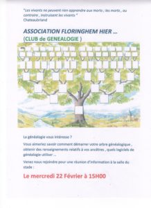 ASSOCIATION FLORINGHEM HIER …(CLUB DE GENENALOGIE)
