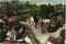 vue aérienne du centre du village (mairie, école, café, monument, la place)